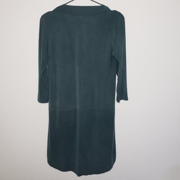 Dolan Left Coast Collection Women's Sz XS Green 3/4th Sleeve Tunic Dress - Picture 5 of 9